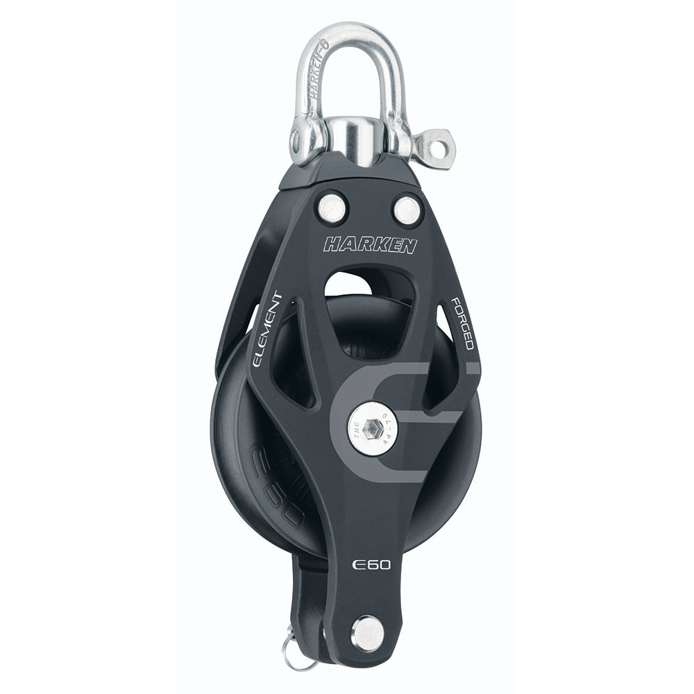 Harken 60mm Single Aluminum Element Block with Swivel & Becket