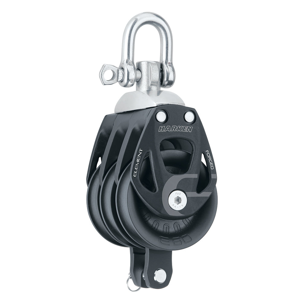 Harken 60mm Triple Aluminum Element Block with Swivel & Becket