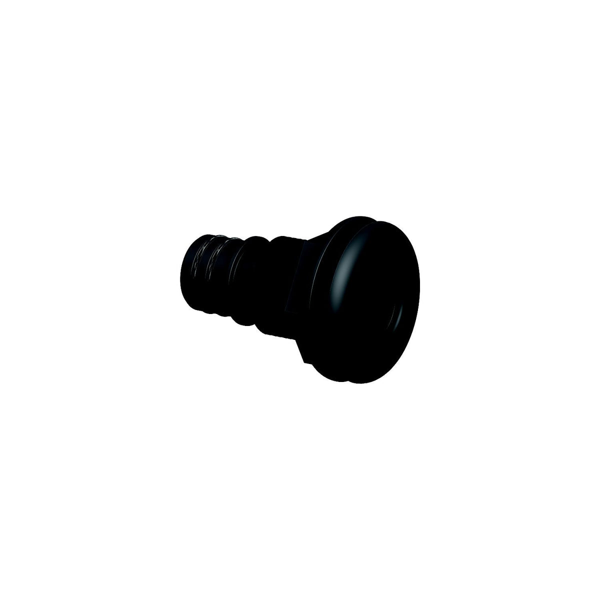 Flow-Rite Qwik-Lok Thru-Hull Fitting, 1-1/8", Black, Straight Flanged