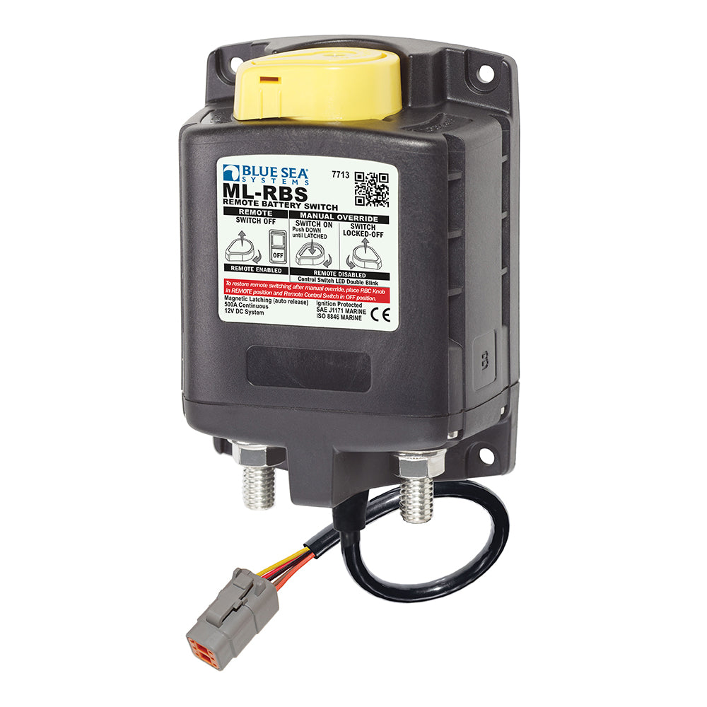Blue Sea Systems 7713100 ML-RBS Remote Battery Switch with Manual Control Auto Release & Deutsch Connector - 12V