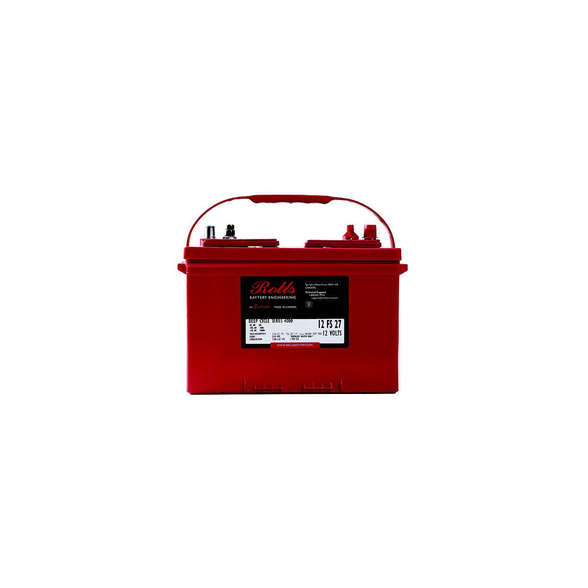 Midstate Battery Rolls Premium Deep Cycle Batteries, 12V, Group 27