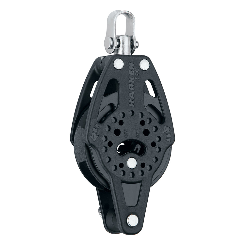 Harken 57mm Carbo Single Ratchet Block with Swivel & Becket