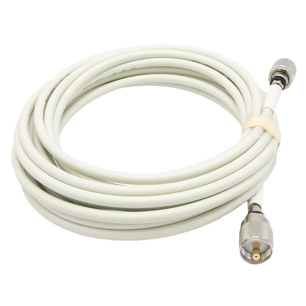 Shakespeare 20' Cable Kit for Phase III VHF/AIS Antennas - 2 Screw On PL259S & RG-8X Cable with FME Mini Ends Included