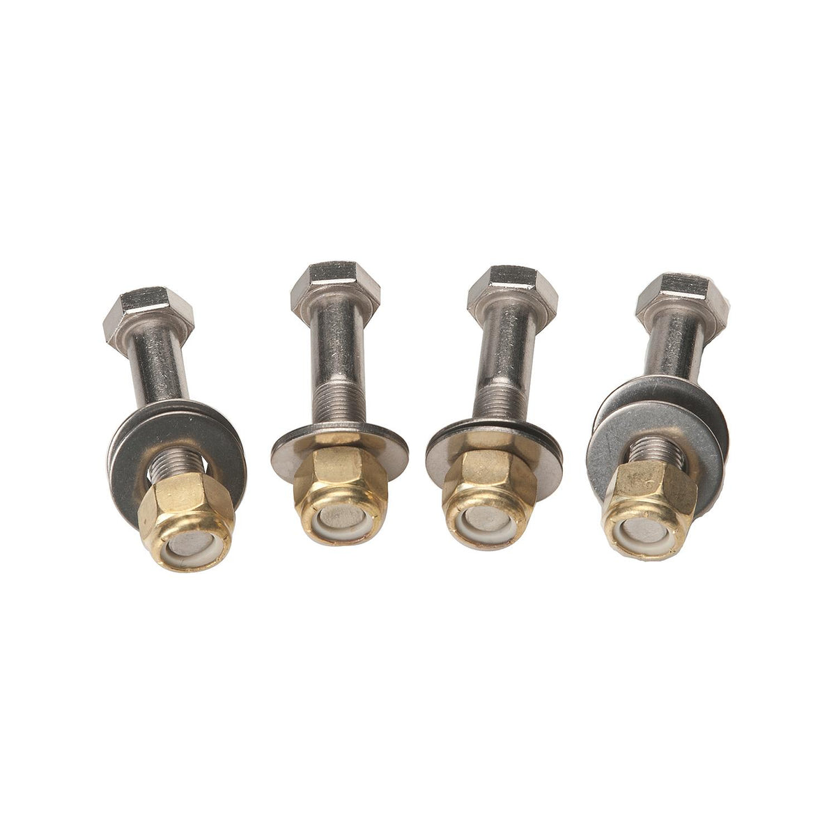 Dometic Jack Plates SeaStar Jack Plate Mounting Bolt Kit (Includes 4 each Stainless Steel Bolts, Brass Nylock Nuts and Washers) DK6125