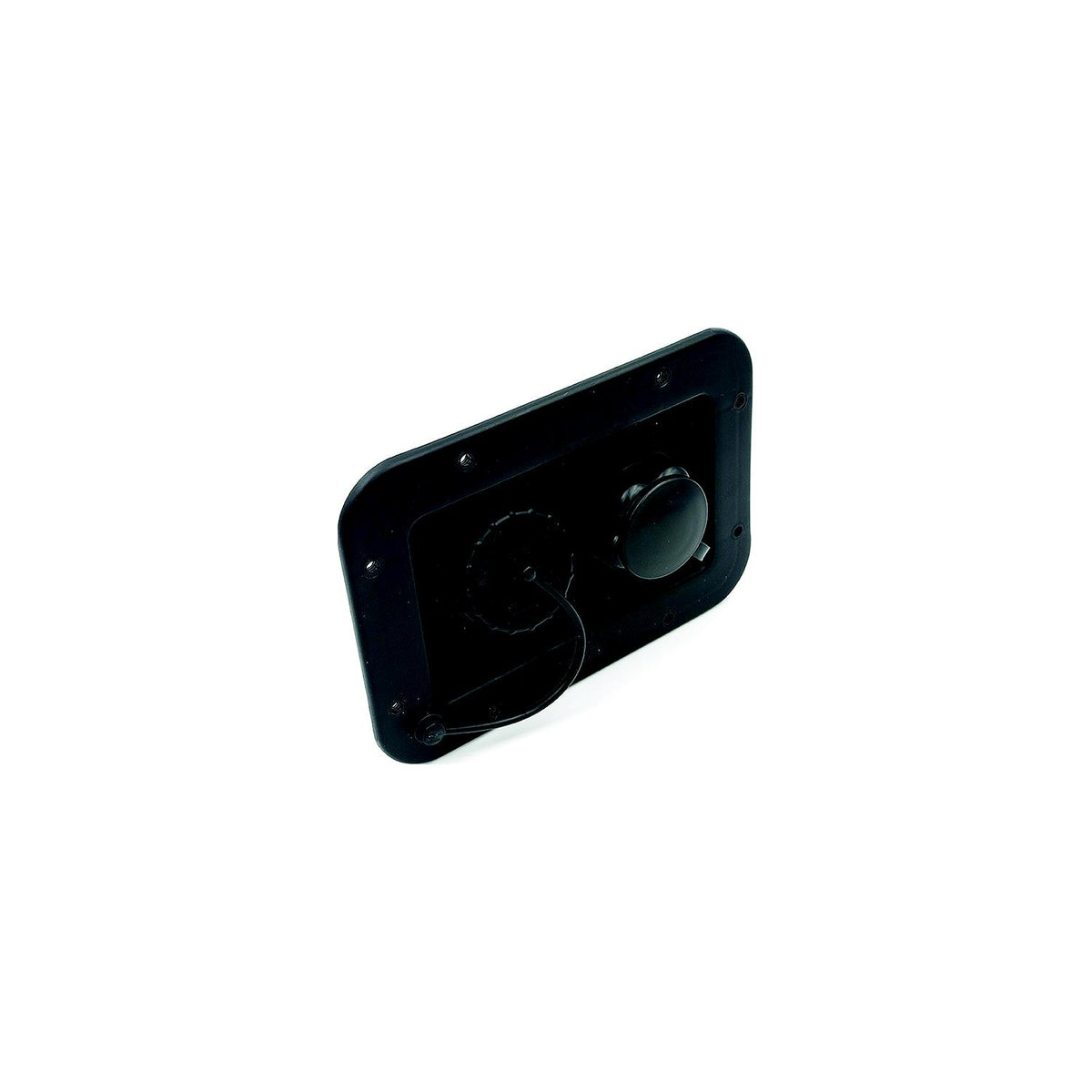 B&B Molders B and B Molders City/Gravity Dish W/ Plastic Check Valve, Black