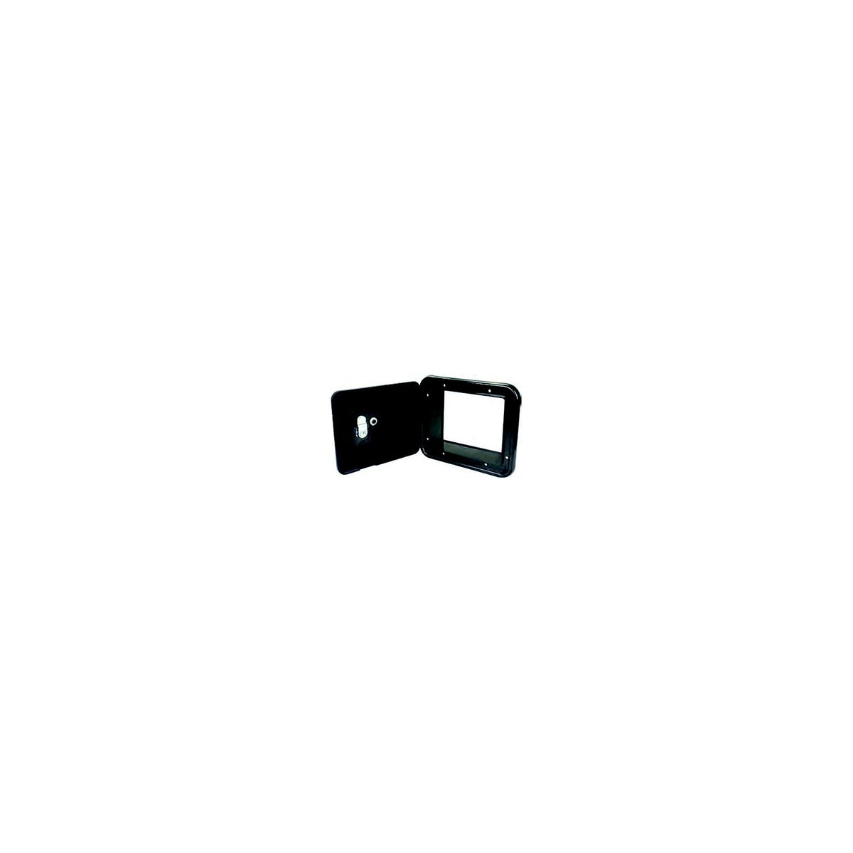 B&B Molders B and B Molders Square Electric Cable Hatch, Medium with Open Back and Key Lock, Polar White