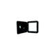 B&B Molders B and B Molders Square Electric Cable Hatch, Large with Open Back and Key Lock, Black