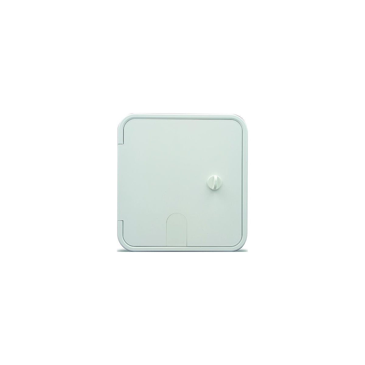 B&B Molders B and B Molders Square Electric Cable Hatch, Large with Open Back and Thumb Latch, Polar White