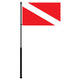 Mate Series Flag Pole - 36" with Dive Flag