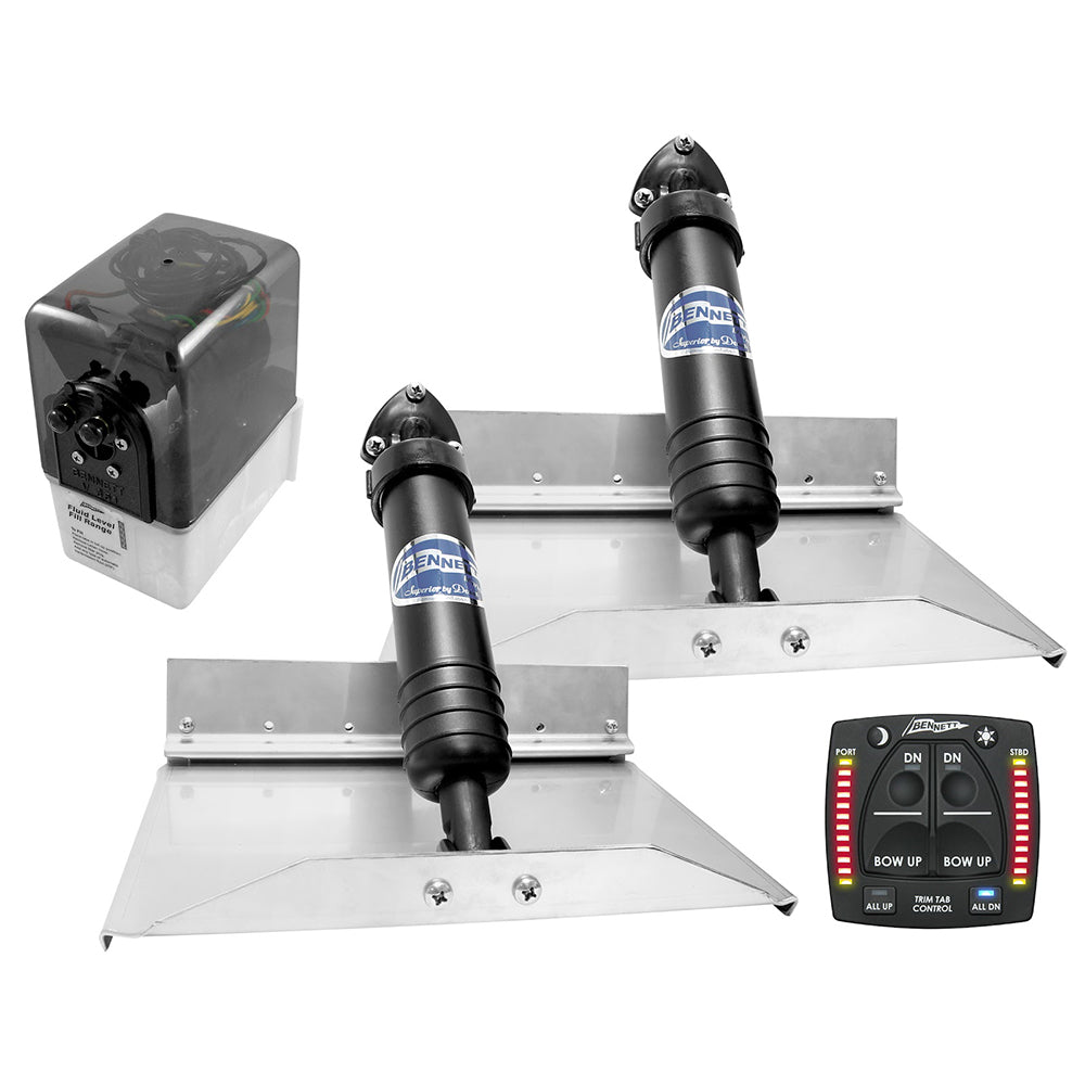 Bennett Marine 12x9 Hydraulic Trim Tab System with One Box Indication