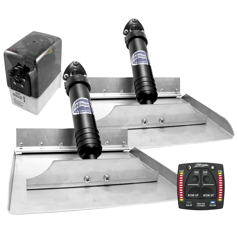 Bennett 12x12 Hydraulic Trim Tab System with One Box Indication