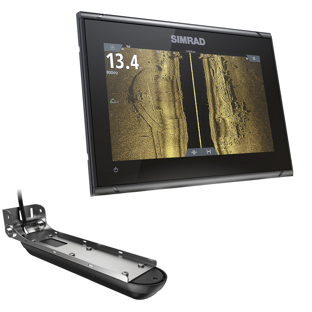 Simrad GO9 XSE Chartplotter/Fishfinder with Active Imaging 3-in-1 Transom Mount Transducer & C-MAP Discover Chart