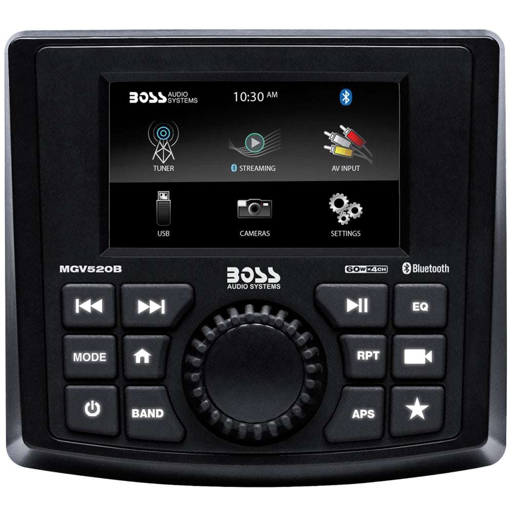 Boss Audio MGV520B Marine Stereo with AM/FM/BT/USB/Rear Camera