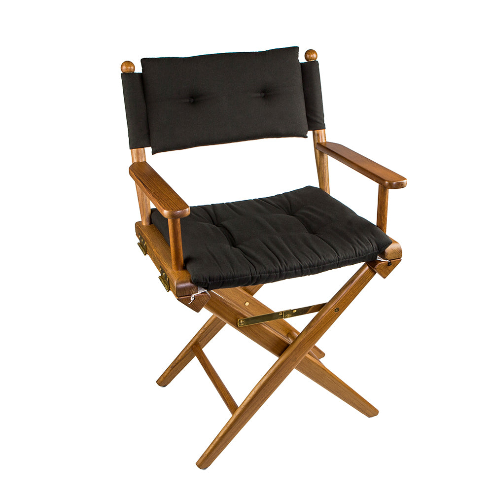 Whitecap Director's Chair with Black Cushion - Teak