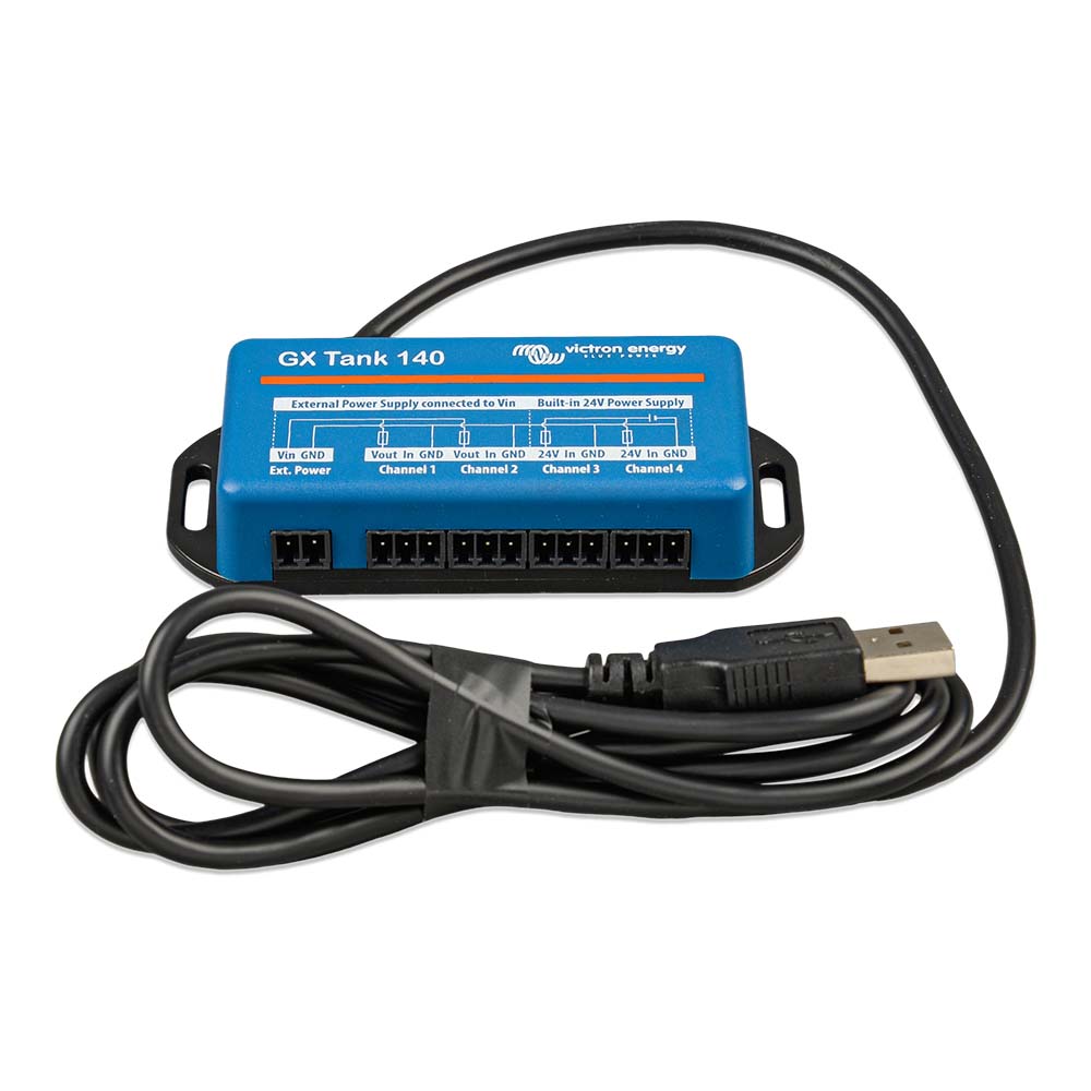 Victron GX Tank 140 Tank Monitoring for 4-20 MA, 1-10VDC Sensors - Monitors Up to 4 Sensors *Sensor Not Included