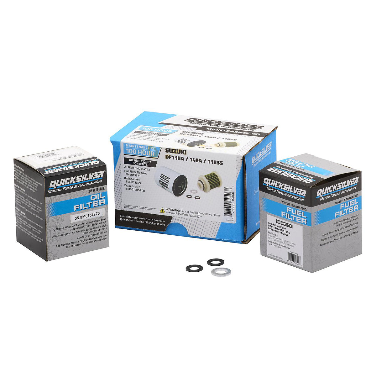 Quicksilver 100 Hour Maintenance Kit, Suzuki DF115A/140A/115SS