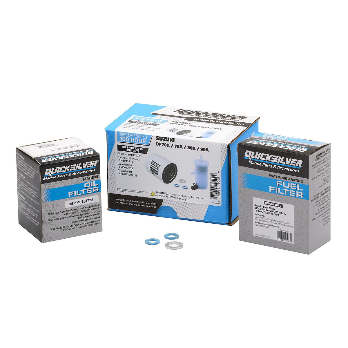 Quicksilver 100 Hour Maintenance Kit, Suzuki DF70A/75A/80A/90A
