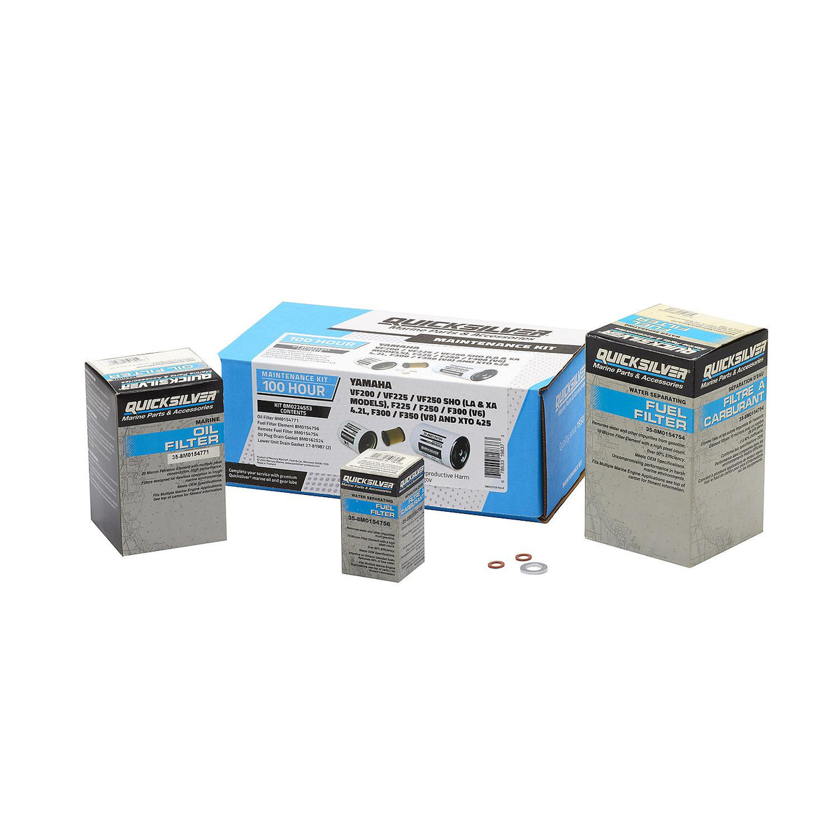 Quicksilver 100 Hour Maintenance Kit, Yamaha Various 200-350 and XTO 425