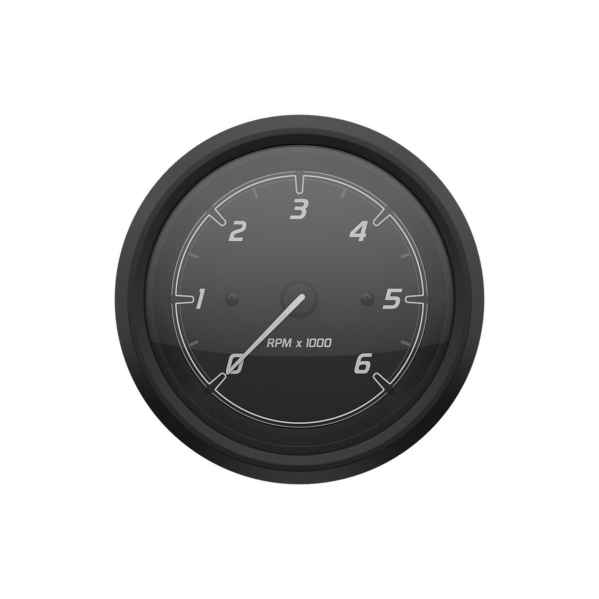 Quicksilver Tachometer (6,000rpm), Black/Matte Black