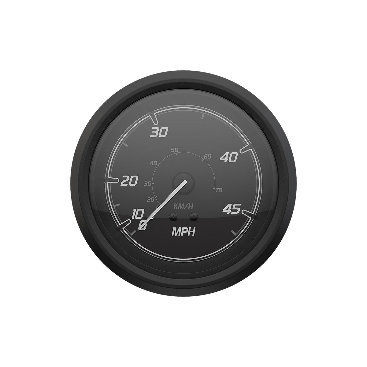 Quicksilver Speedometer (45mph), Black/Matte Black