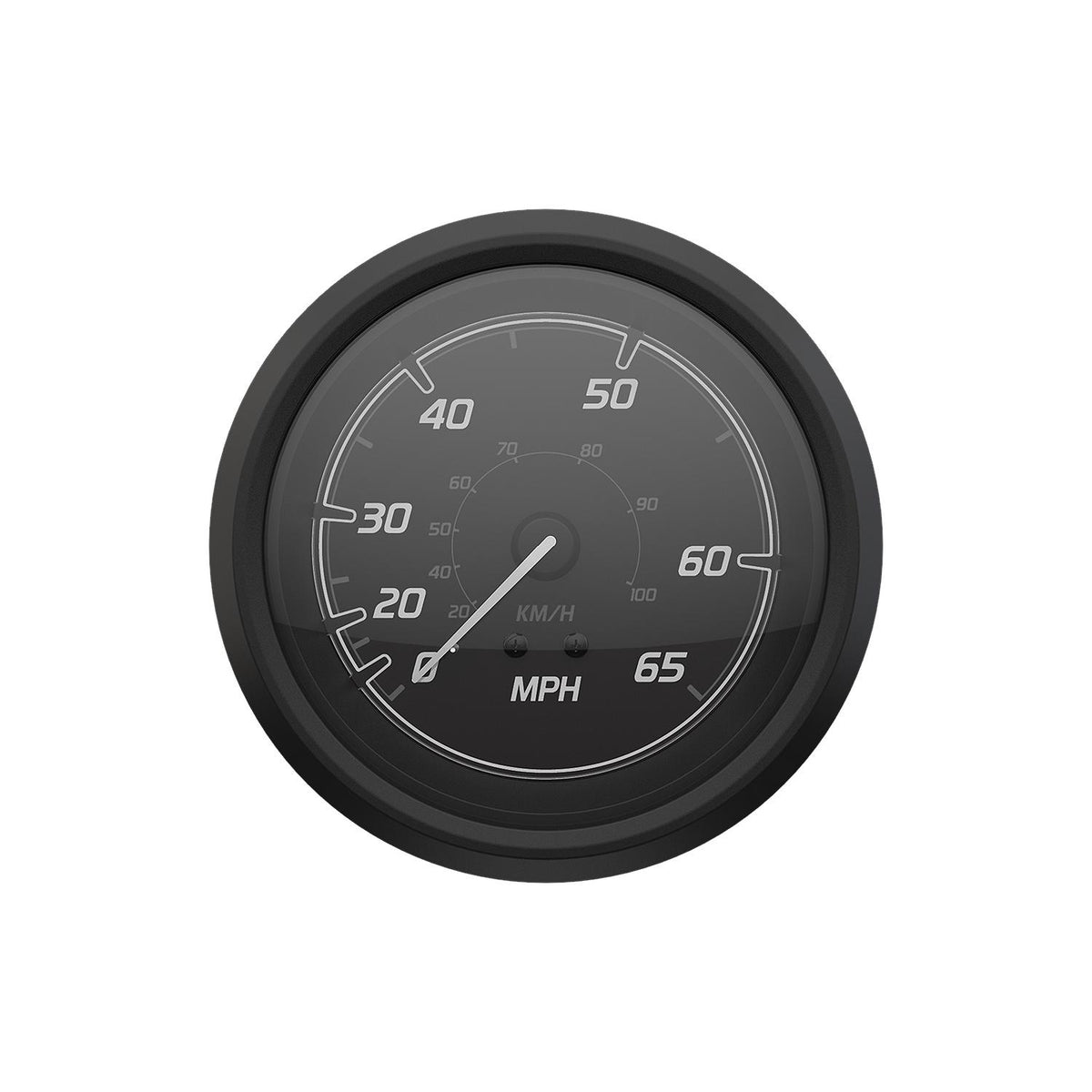 Quicksilver Speedometer (65mph), Black/Matte Black