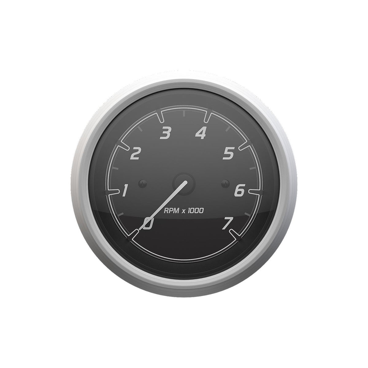 Quicksilver Tachometer (7,000rpm), Black/Brushed Stainless