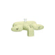 Valterra Catalina Two Handle RV Tub Diverter Faucet, Biscuit with Biscuit Handles
