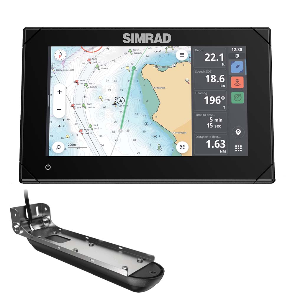 Simrad NSX™ 3007 7" Combo Chartplotter & Fishfinder with Active Imaging™ 3-in-1 Transducer