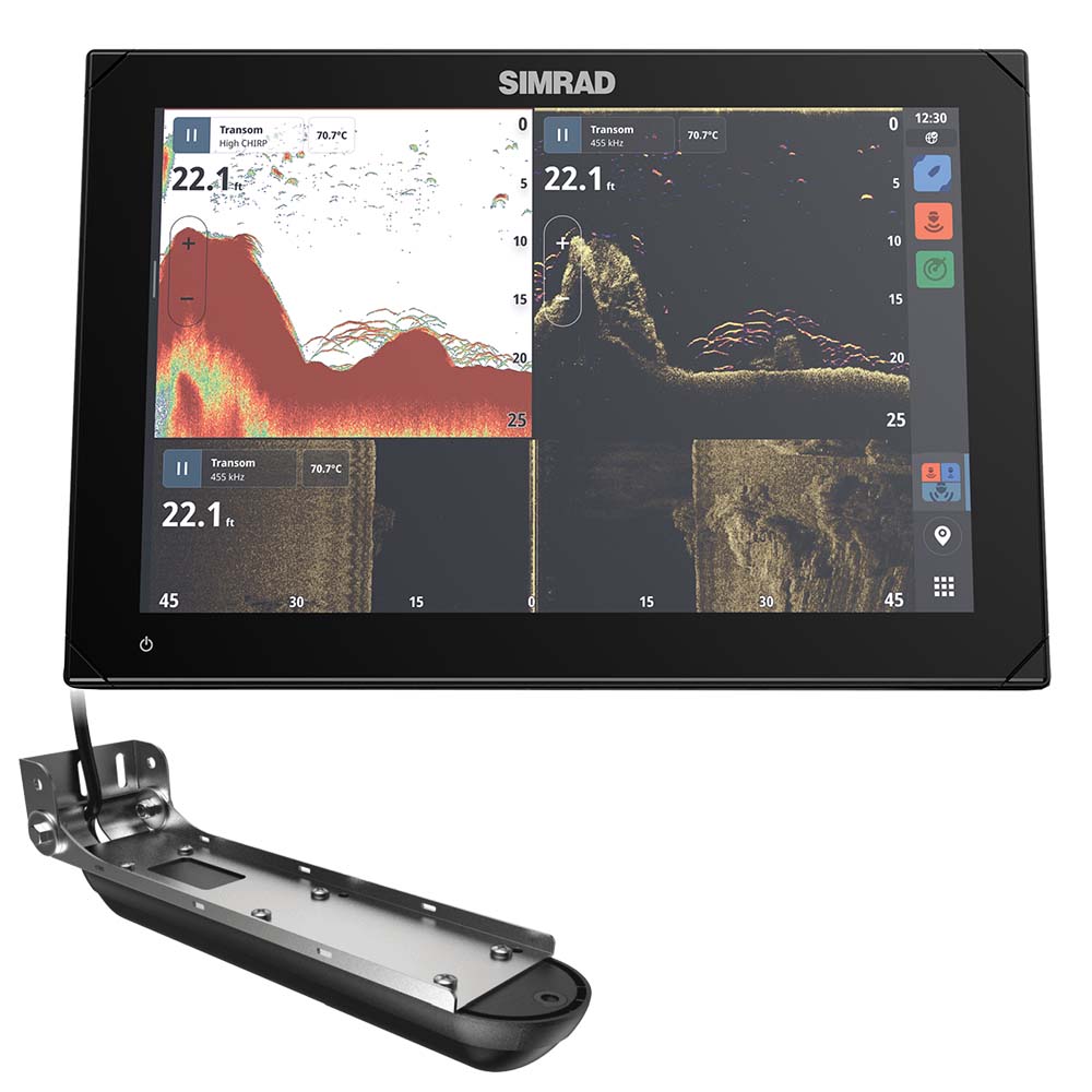 Simrad NSX™ 3012 12" Combo Chartplotter & Fishfinder with Active Imaging™ 3-in-1 Transducer