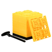 Camco FasTen Leveling Blocks with T-Handle - 2x2 - Yellow *10-Pack