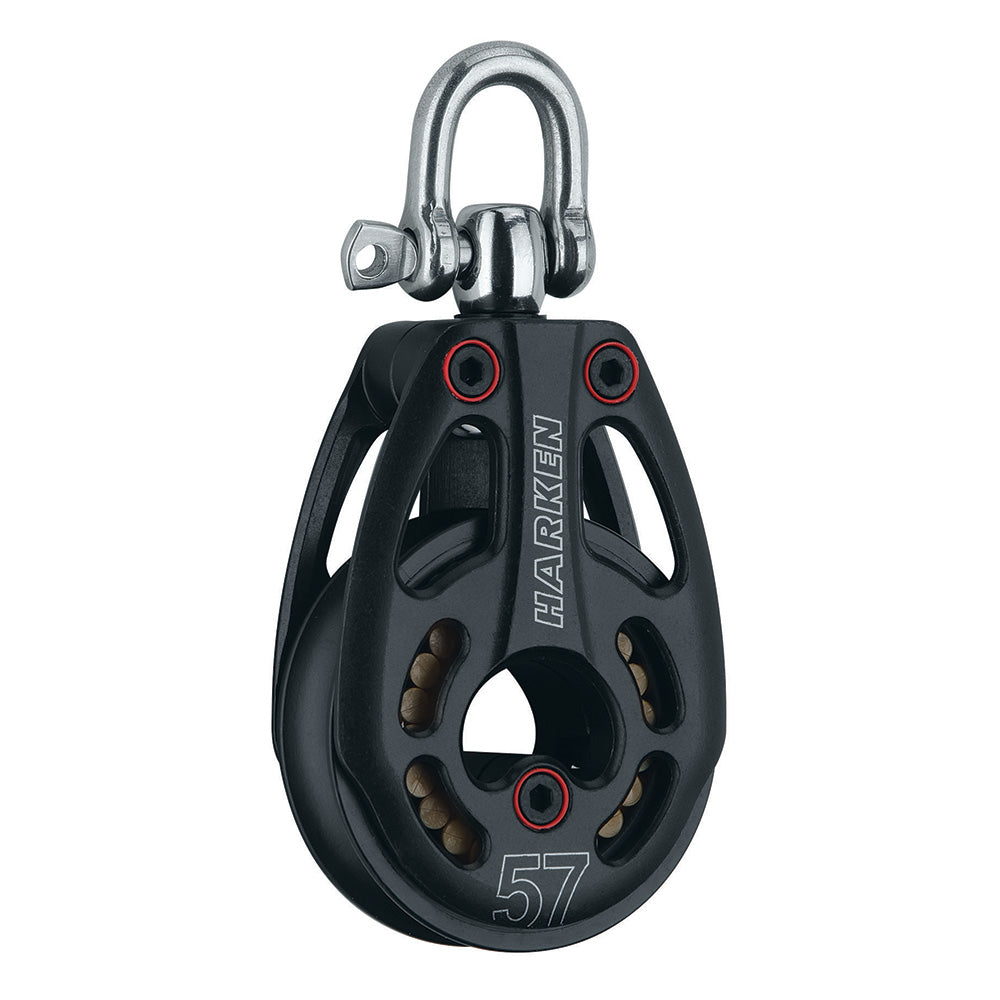 Harken 57mm Aluminum Low Load Black Magic Block with Swivel