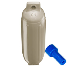 Polyform G-1 Twin Eye Fender 3.5" x 12.8" - Sand with Adapter