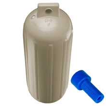 Polyform G-5 Twin Eye Fender 8.8" x 26.8" - Sand with Adapter