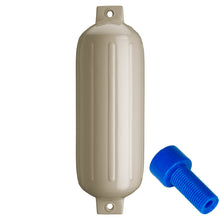 Polyform G-5 Twin Eye Fender 8.8" x 26.8" - Sand with Adapter