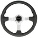 Uflex Nisida Steering Wheel 13.8" - Black Polyurethane Grip with Black Aluminum Spokes
