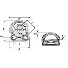 Wichard Folding Pad Eye - Diameter 5/16"