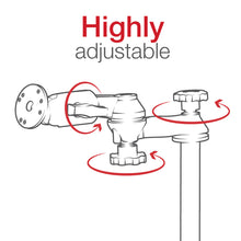 RAM Mount RAM® 12" Upper Pole with Double Swing Arms & Round Plate