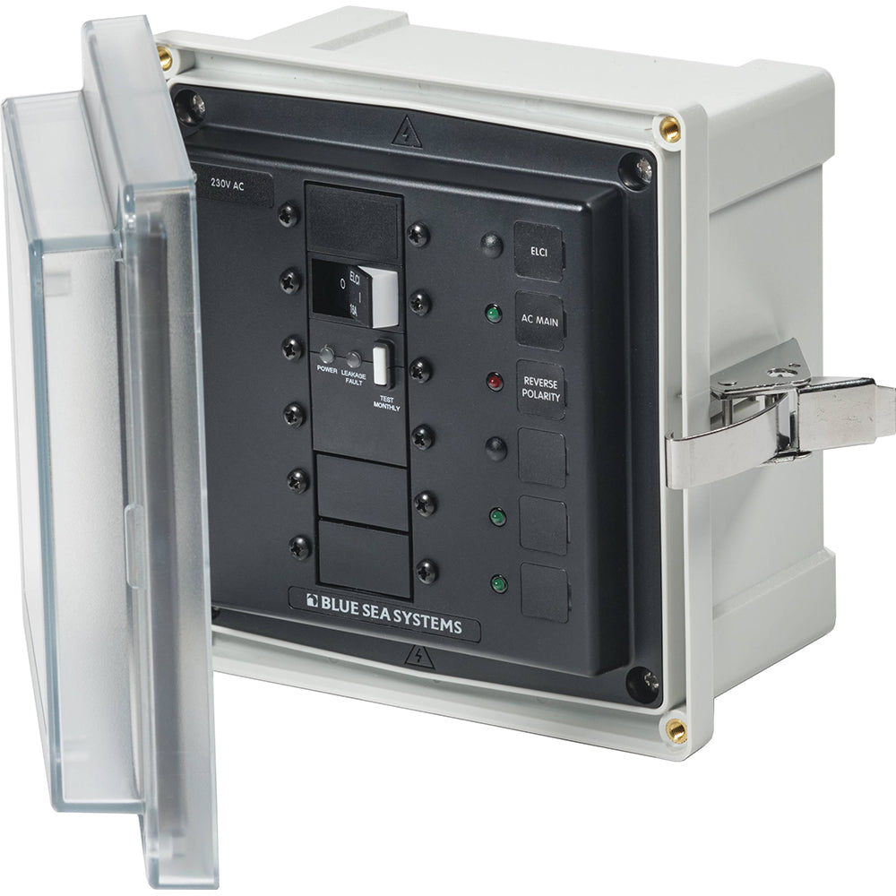 Blue Sea Systems 3121 - SMS Panel Enclosure with ELCI (16A) & 3 Blanks - 230V AC