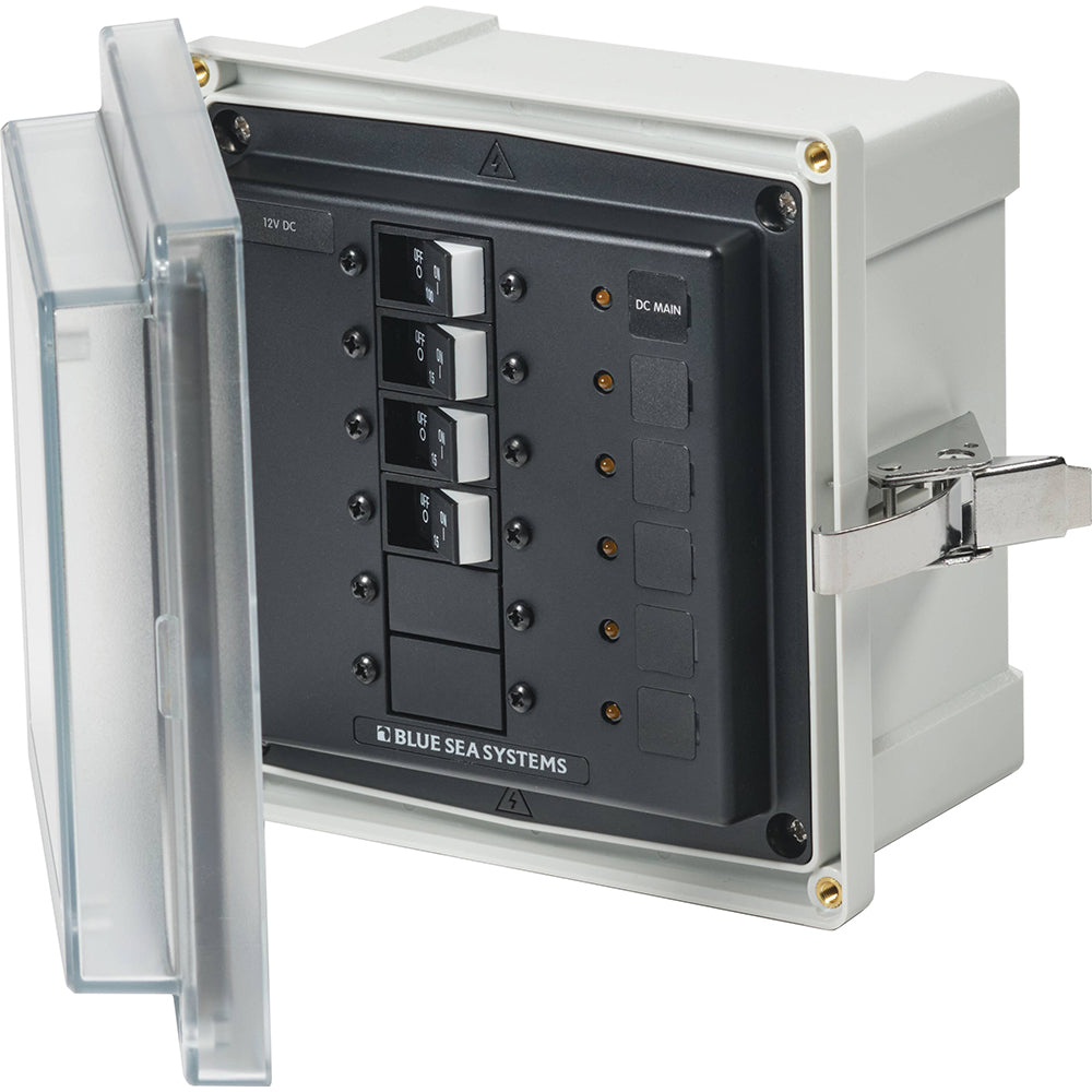 Blue Sea Systems 3135 - SMS Panel Enclosure with UL Main & 3 Branch (12/24V) - 12/24V DC