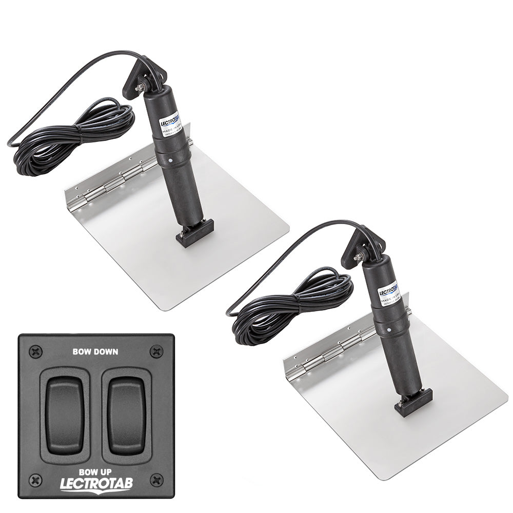 Lectrotab XKA Stainless Steel Trim Tab Kit with Rocker Switch - 12 x 18