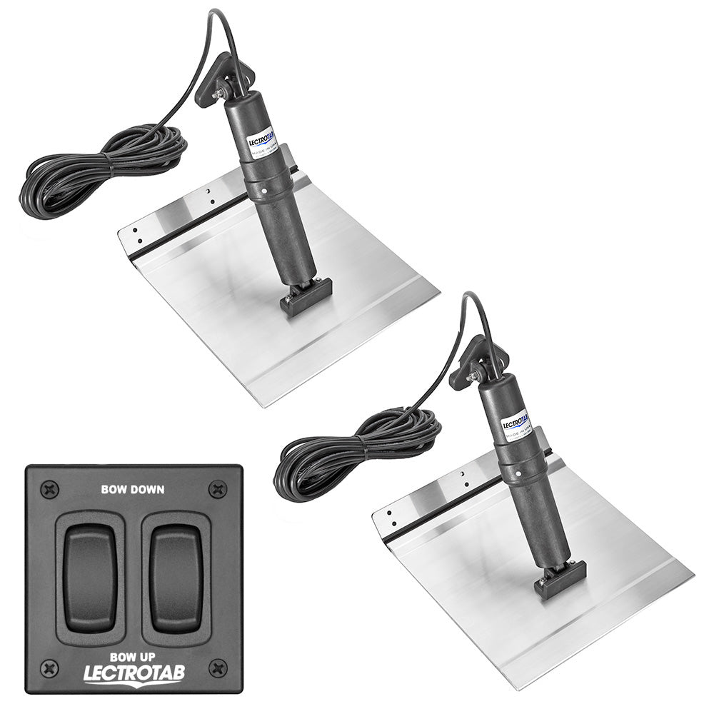 Lectrotab XKA Aluminum Alloy Trim Tab Kit with Rocker Switch - 9 x 18