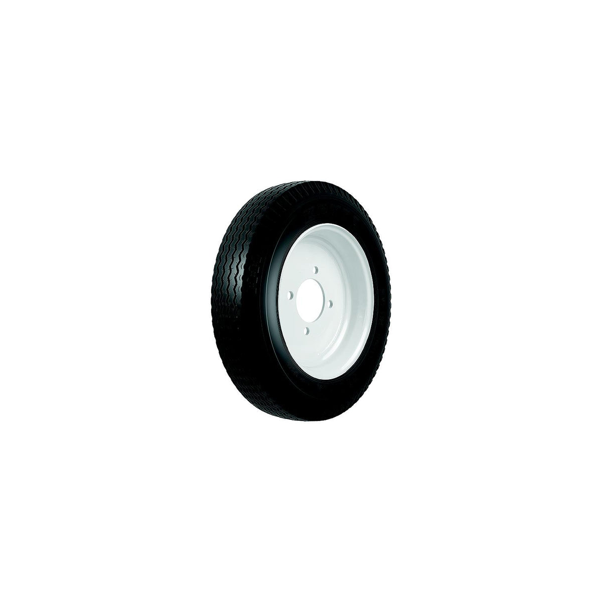Loadstar Bias Tire and Wheel (Rim) Assembly K353 480-12 4 Hole 4 Ply, White, Conventional