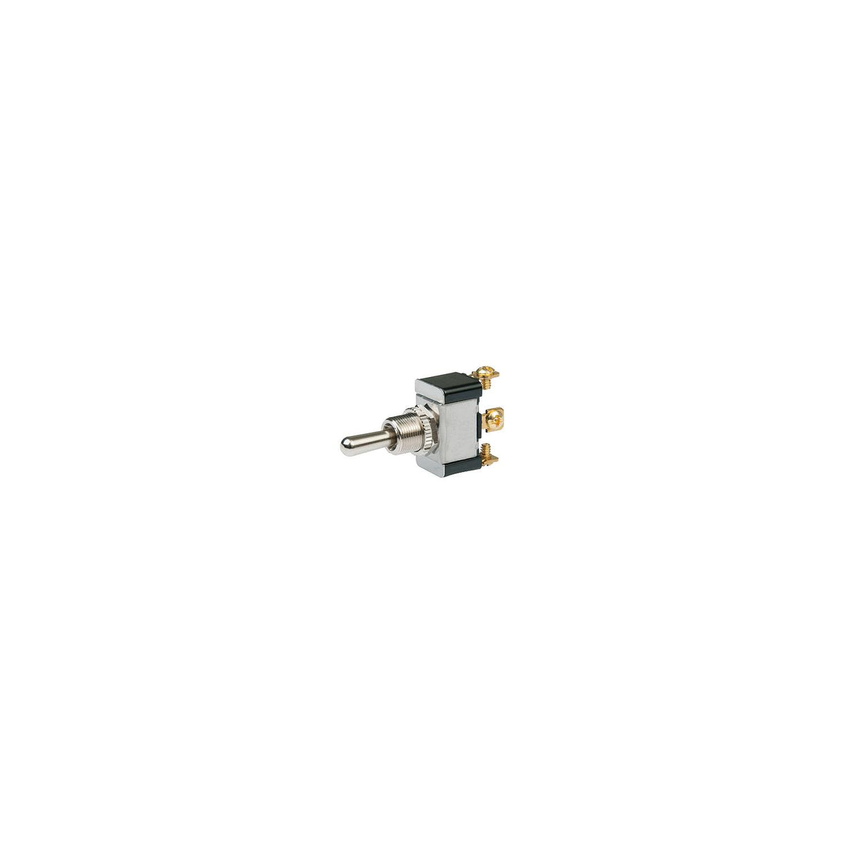 BEP Marine 1002025 Chrome Plated Toggle Switch, Off-On, SPST, #6–32 Screw Terminals