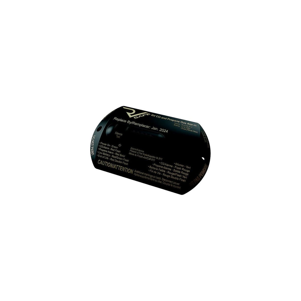 Safe Alarms RV Safe Combination CO And Propane Alarm, Black, 2-Wire