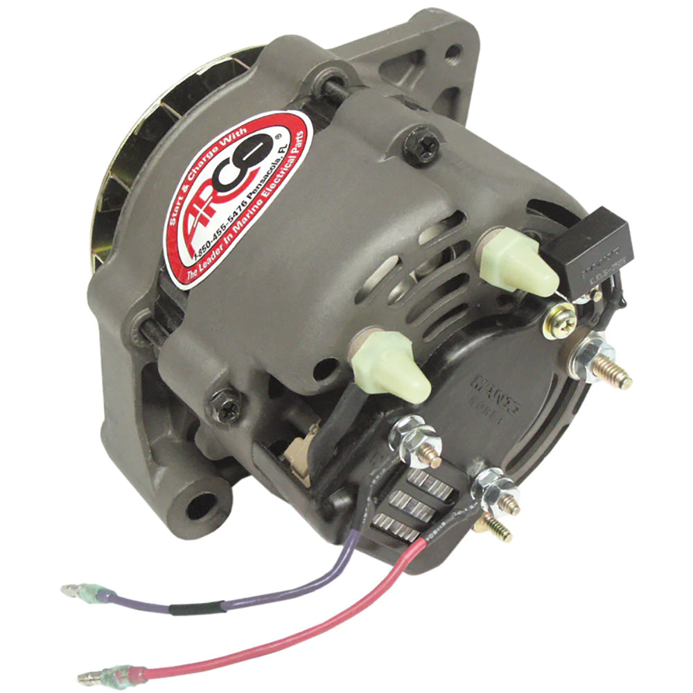 ARCO Marine Premium Replacement Alternator with Multi-Groove Pulley - 12V 55A