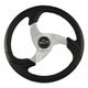 Schmitt Marine Folletto 14.2" Wheel - Black Polished Polyurethane - 3/4" Tapered Shaft with Black Center Cap