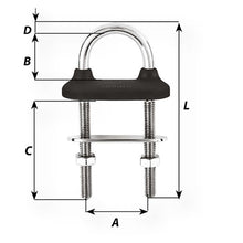 Wichard Black Watertight U-Bolt - 10mm Diameter - 25/64" - 90mm Length - 3-35/64"