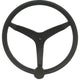 Uflex - V46 - 13.5" Stainless Steel Steering Wheel with Speed Knob - Black