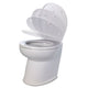 Jabsco Deluxe Flush 17" Angled Back 12V Raw Water Electric Marine Toilet with Remote Rinse Pump & Soft Close Lid
