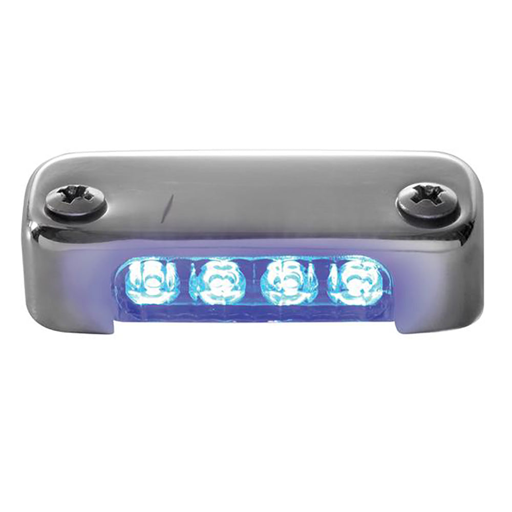 Attwood Blue LED Micro Light with Stainless Steel Bezel & Vertical Mount